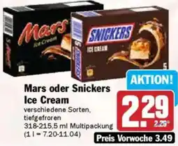 Hit Mars oder Snickers Ice Cream Angebot