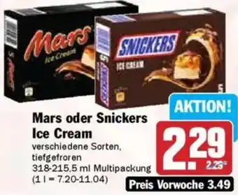 Hit Mars oder Snickers Ice Cream Angebot