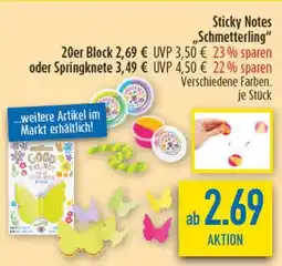 diska Sticky Notes „Schmetterling" Angebot