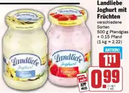 Hit Landliebe Joghurt mit Früchten Angebot