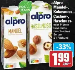Hit Alpro Mandel-, Kokosnuss-, Cashew, Haselnuss Angebot