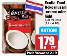 Hit Exotic Food Kokosnussmilch, -creme oder light Angebot