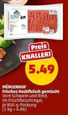 PENNY MÜHLENHOF Frisches Hackfleisch, gemischt Angebot