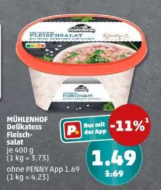 PENNY MÜHLENHOF Delikatess Fleischsalat Angebot