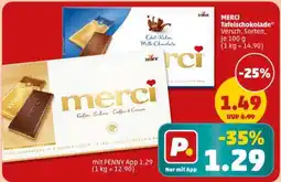 PENNY MERCI Tafelschokolade Angebot