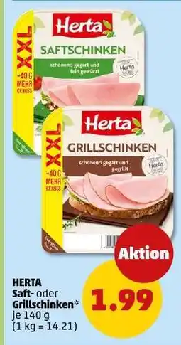 PENNY HERTA Saft- oder Grillschinken Angebot