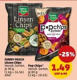 PENNY FUNNY-FRISCH Linsen Chips / Pop Chips Angebot