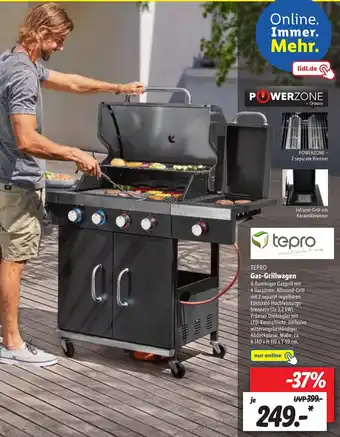 Lidl Tepro Gas Grillwagen Angebot