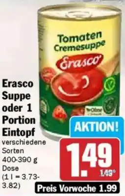 Hit Erasco Suppe oder 1 Portion Eintopf Angebot