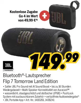 MEDIMAX JBL Bluetooth Lautsprecher Flip 7 Tomorrow Land Edition Angebot