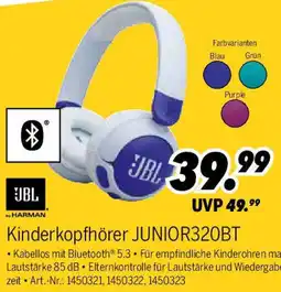 MEDIMAX JBL Kinderkopfhörer JUNIOR320BT Angebot