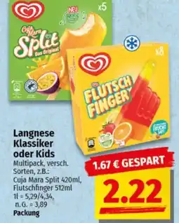 NP Discount Langnese Klassiker oder Kids Angebot