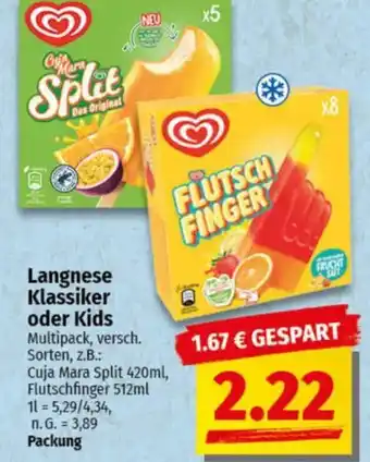 NP Discount Langnese Klassiker oder Kids Angebot