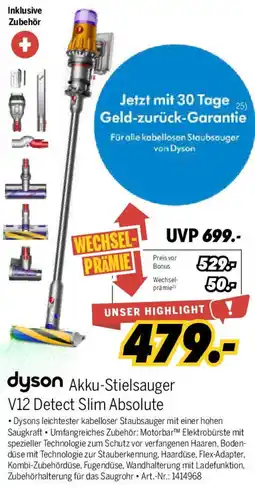 MEDIMAX dyson Akku-Stielsauger V12 Detect Slim Absolute Angebot