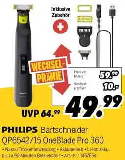 MEDIMAX PHILIPS Bartschneider QP6542/15 OneBlade Pro 360 Angebot