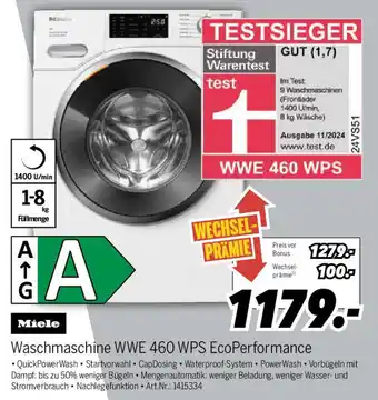 MEDIMAX Miele Waschmaschine WWE 460 WPS EcoPerformance Angebot