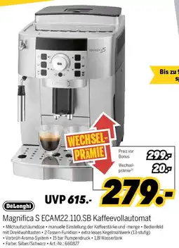 MEDIMAX DeLonghi Magnifica S ECAM22.110.SB Kaffeevollautomat Angebot