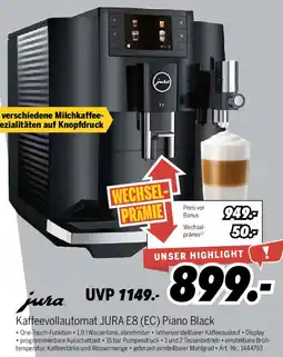 MEDIMAX jura Kaffeevollautomat E8 (EC) Piano Black Angebot