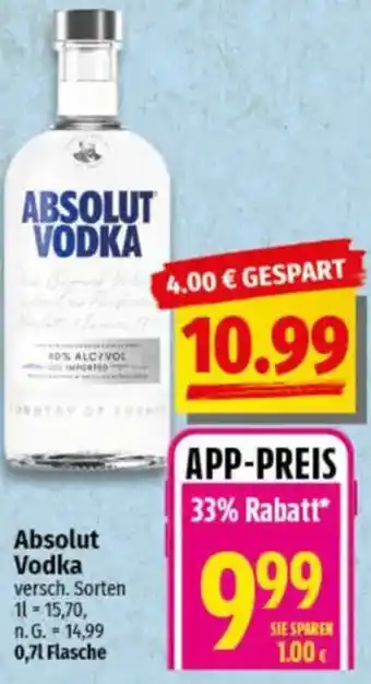 NP Discount ABSOLUT VODKA Angebot