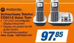 Expert Motorola Schnurloses Telefon CD5012 Voice Twin Angebot