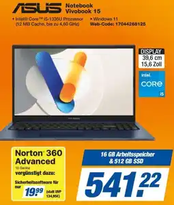 Expert ASUS Notebook Vivobook 15 Angebot