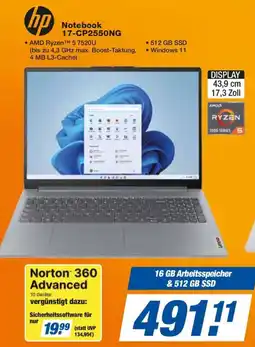 Expert hp Notebook 17-CP2550NG Angebot