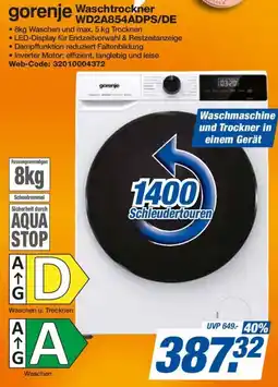 Expert gorenje Waschtrockner WD2A854ADPS/DE Angebot