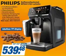 Expert PHILIPS Kaffeevollautomat EP5441/50 LatteGo Angebot
