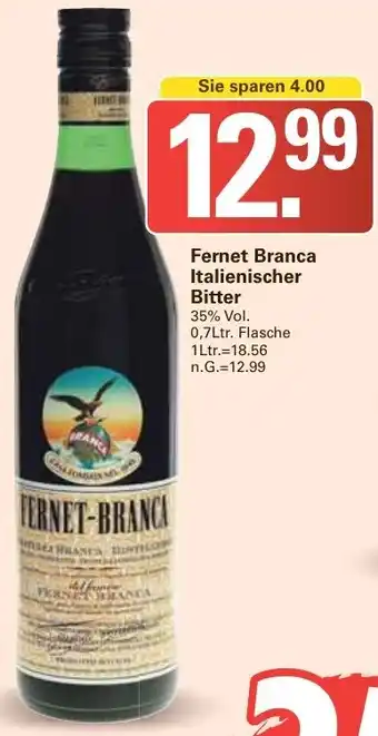 WEZ Fernet Branca Italienischer Bitter Angebot