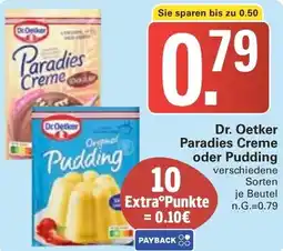 WEZ Dr. Oetker Paradies Creme oder Pudding Angebot