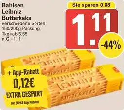 WEZ Bahlsen Leibniz Butterkeks Angebot