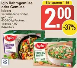 WEZ Iglo Rahmgemüse oder Gemüse Ideen Angebot
