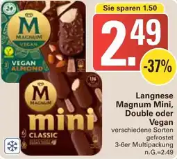 WEZ Langnese Magnum Mini, Double oder Vegan Angebot