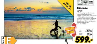 MEDIMAX Hisense uhd-4k 75a6n Angebot