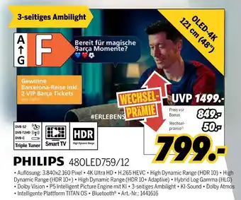 MEDIMAX Philips oled-4k 121 cm (48) Angebot
