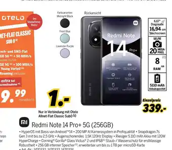 MEDIMAX Xiaomi redmi note 14 pro+ 5g (256gb) Angebot