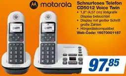 expert Techno Land motorola Schnurloses Telefon CD5012 Voice Twin Angebot
