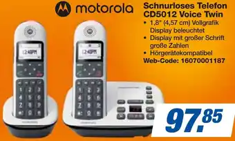 expert Techno Land motorola Schnurloses Telefon CD5012 Voice Twin Angebot