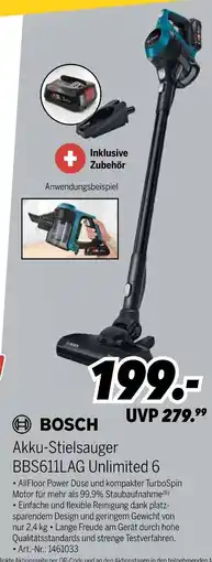 MEDIMAX Bosch akku-stielsauger bbs611lag unlimited 6 Angebot