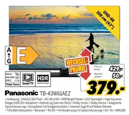 MEDIMAX Panasonic uhd-4k tb-43w61aez Angebot