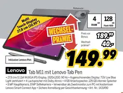 MEDIMAX Lenovo tablet m11 mit lenovo tab pen Angebot
