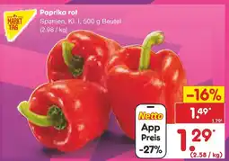 Netto Marken-Discount Markt tag paprika rot Angebot