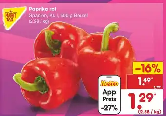 Netto Marken-Discount Markt tag paprika rot Angebot