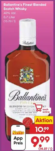 Netto Marken-Discount Ballantine's finest blended scotch whisky Angebot