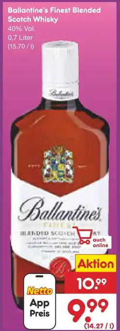 Netto Marken-Discount Ballantine's finest blended scotch whisky Angebot