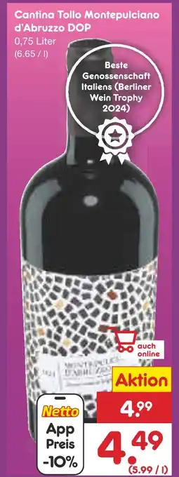 Netto Marken-Discount Cantina tollo montepulciano d'abruzzo dop Angebot