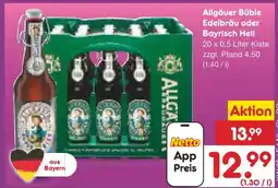 Netto Marken-Discount Allgäuer büble edelbräu oder bayrisch hell Angebot