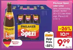 Netto Marken-Discount Paulaner spezi oder limo Angebot