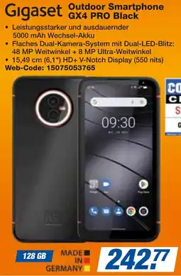 expert Techno Land Gigaset Outdoor Smartphone GX4 PRO Black Angebot