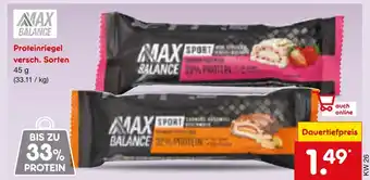 Netto Marken-Discount Max balance proteinriegel Angebot